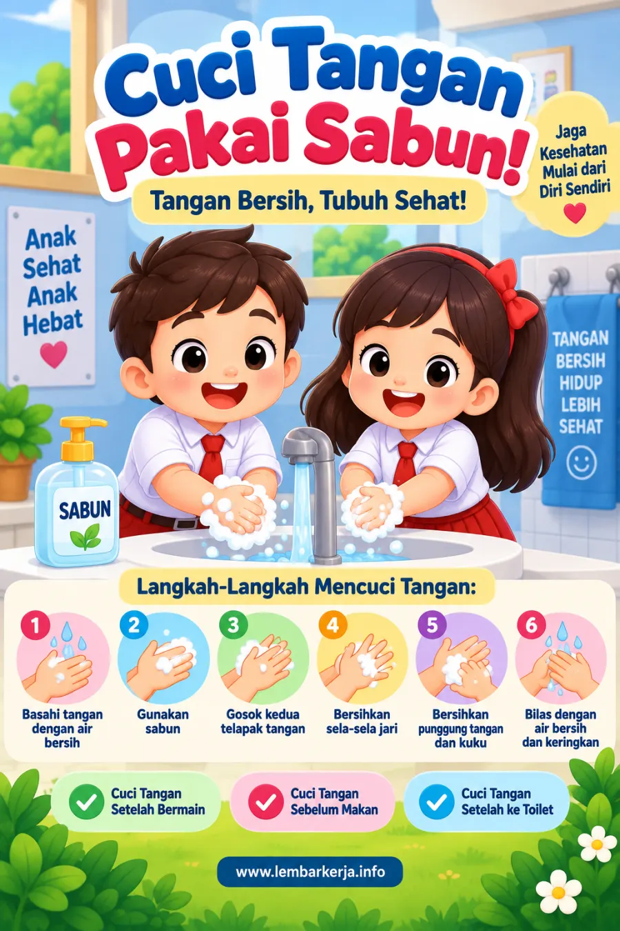 Preview Cuci Tangan Pakai Sabun Enam Langkah