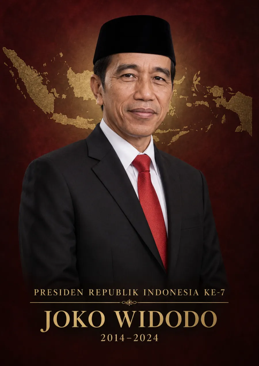 Presiden Republik Indonesia ke 7 Joko Widodo Periode 2014 2024 - Poster / Infografis Umum Infografis Pancasila & Civics