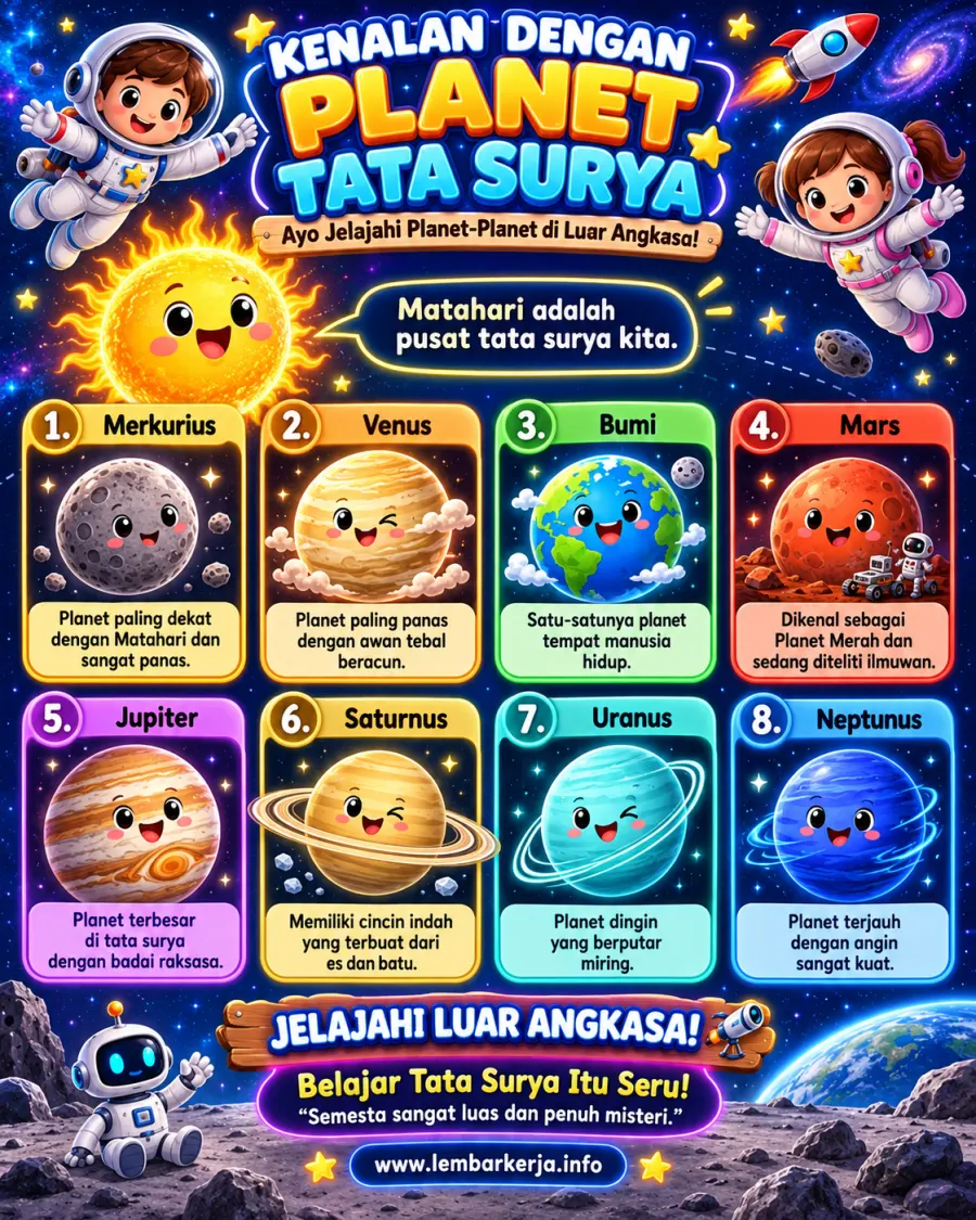 Preview Kenalan dengan Planet Tata Surya Karakteristik Delapan Planet