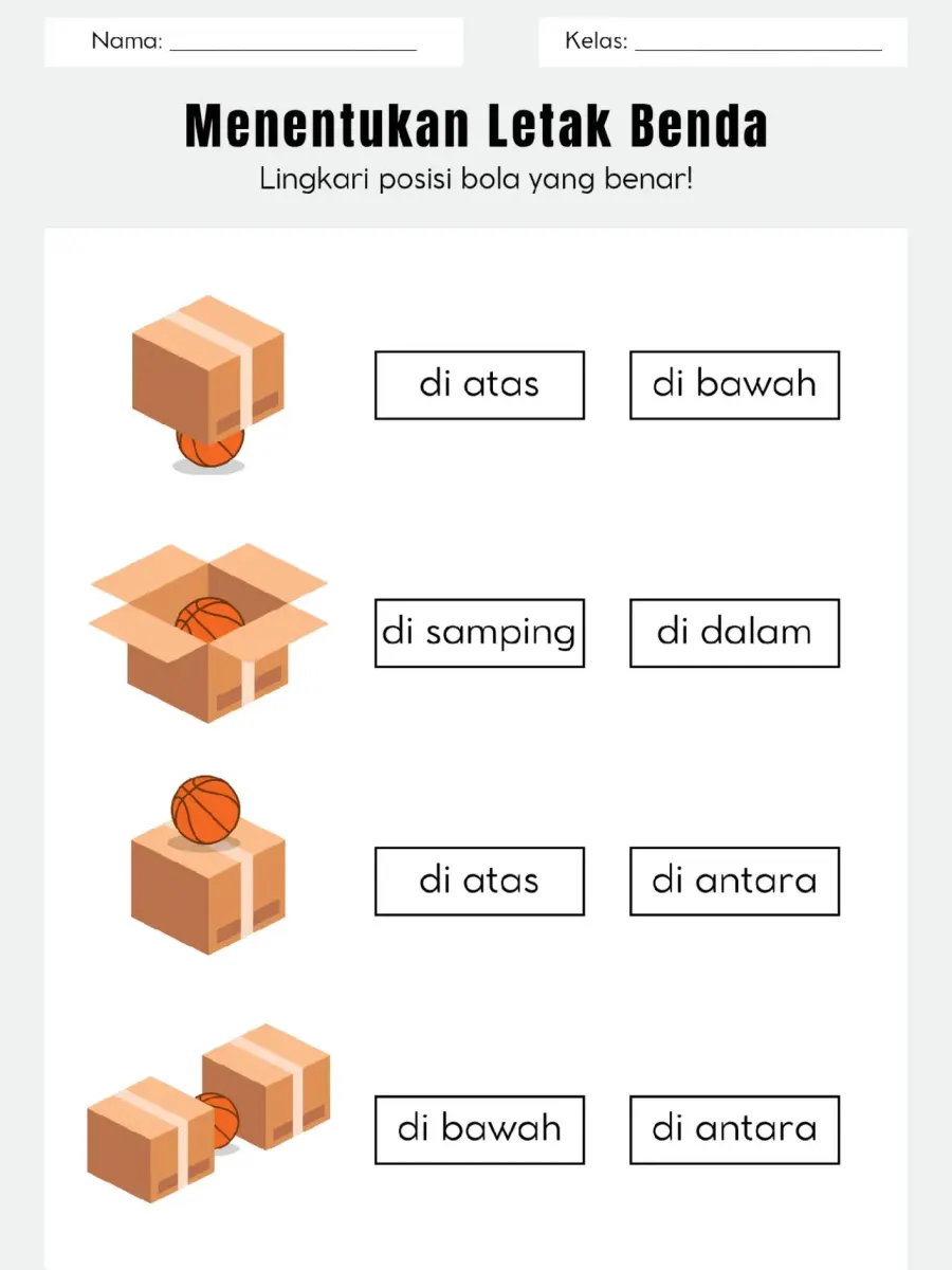 Preview Lingkari Posisi Letak Bola yang Benar Dalam Kotak