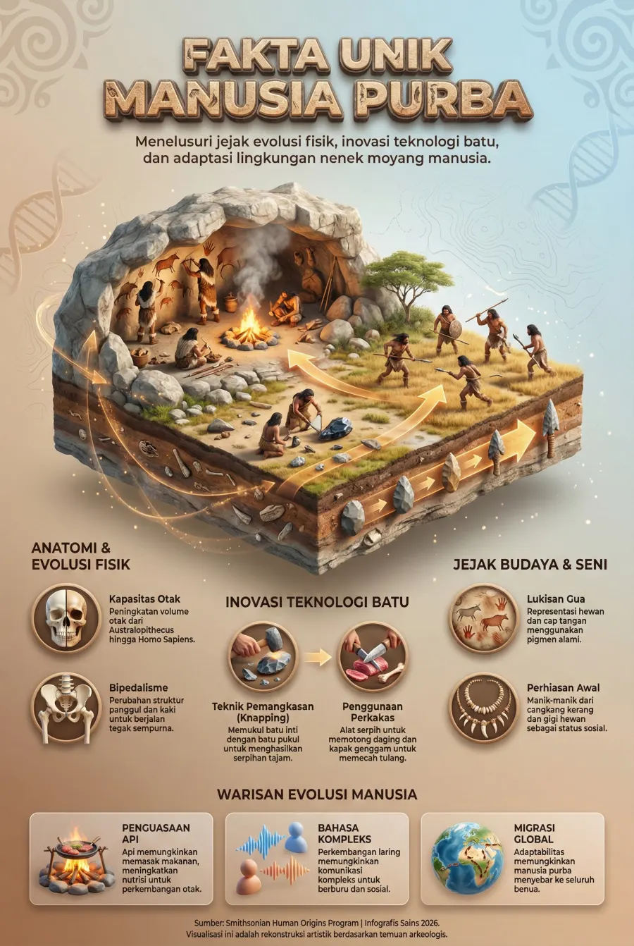 Preview Manusia Purba Evolusi dan Teknologi Batu
