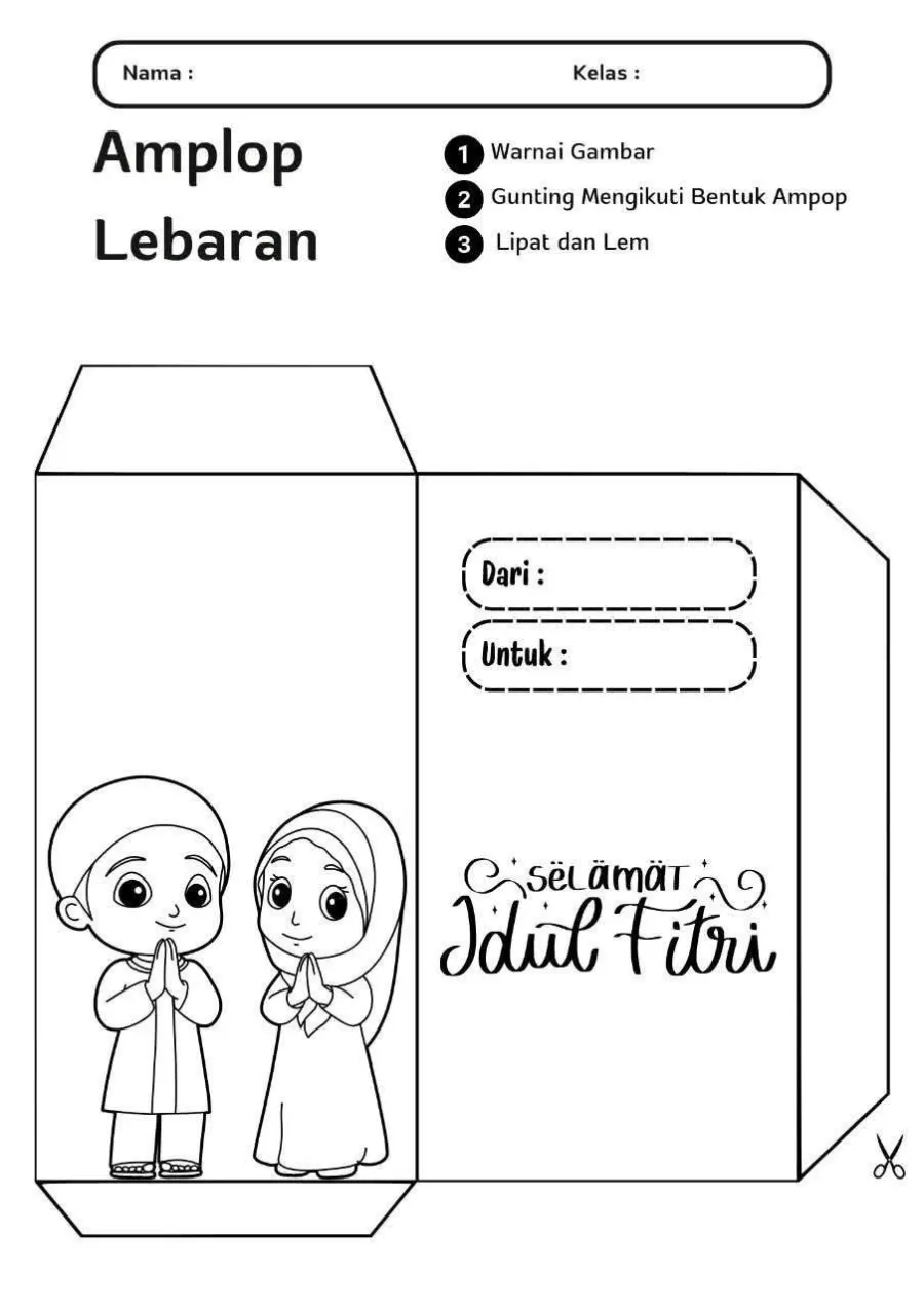 Preview Craft Amplop Lebaran Idul Fitri Desain Ketupat 1