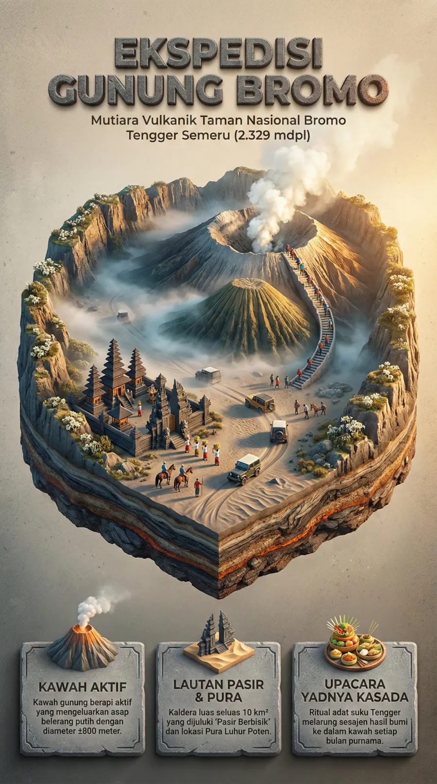 Preview Gunung Bromo Taman Nasional Geografis Vulkanik