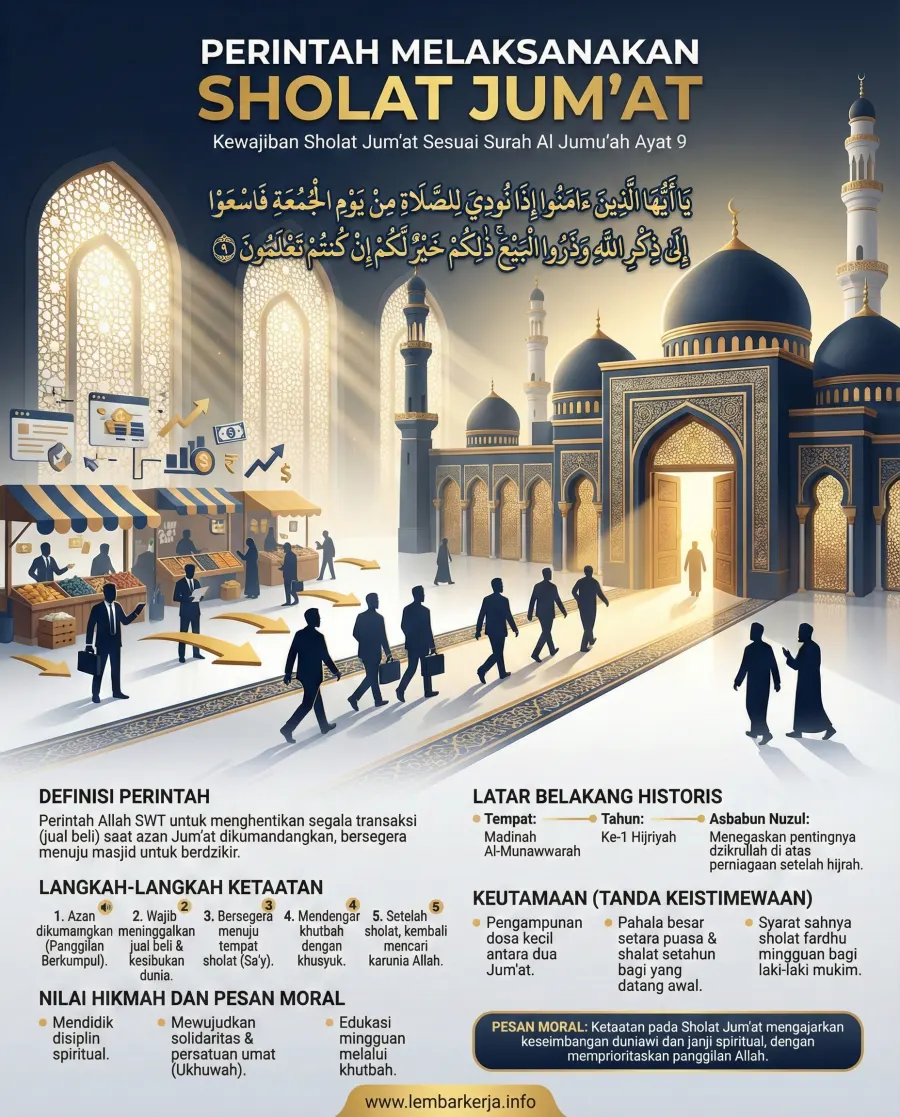 Preview Perintah Melaksanakan Sholat Jumat dan Keutamaannya