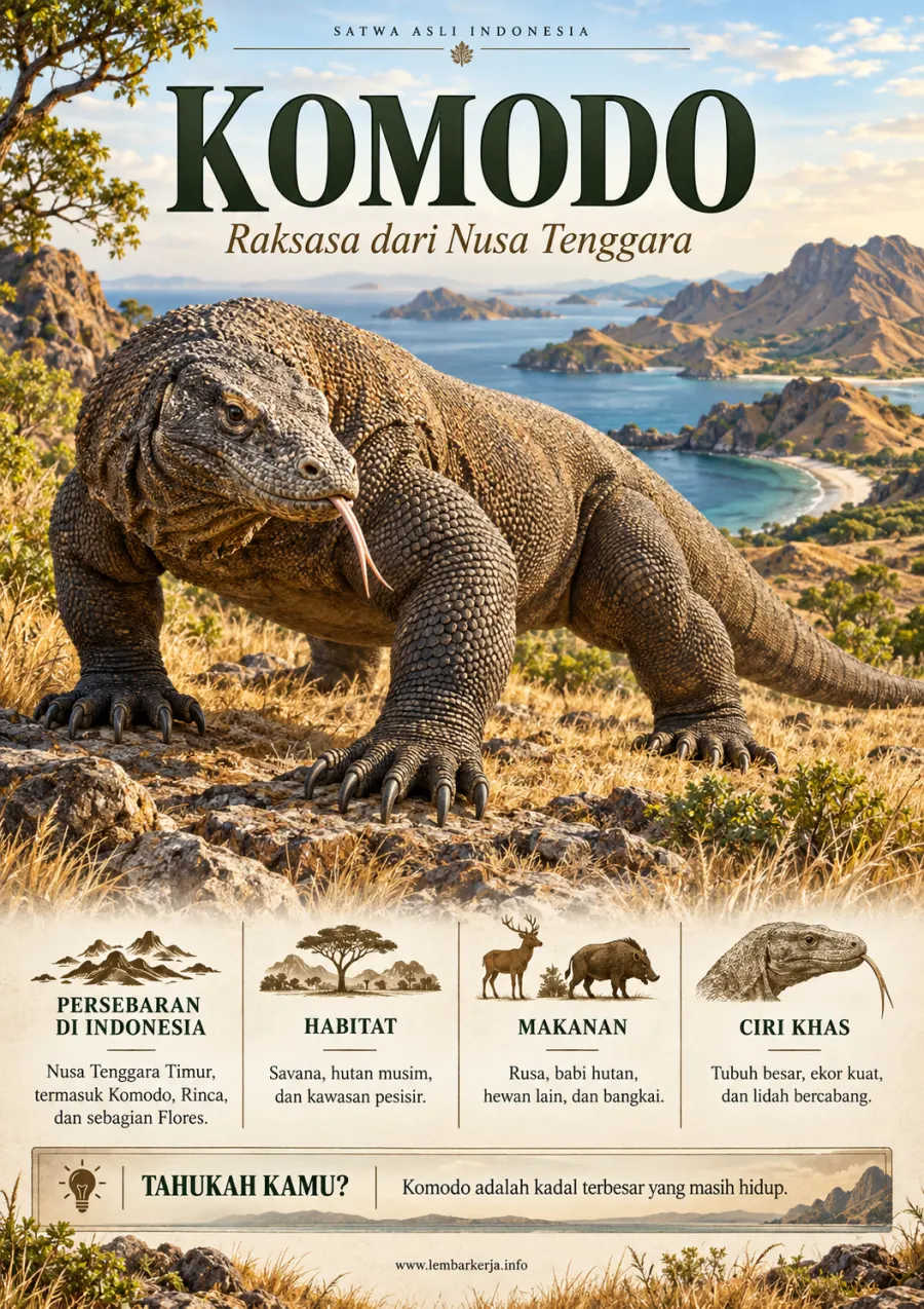 Preview Satwa Asli Indonesia Komodo Raksasa Nusa Tenggara