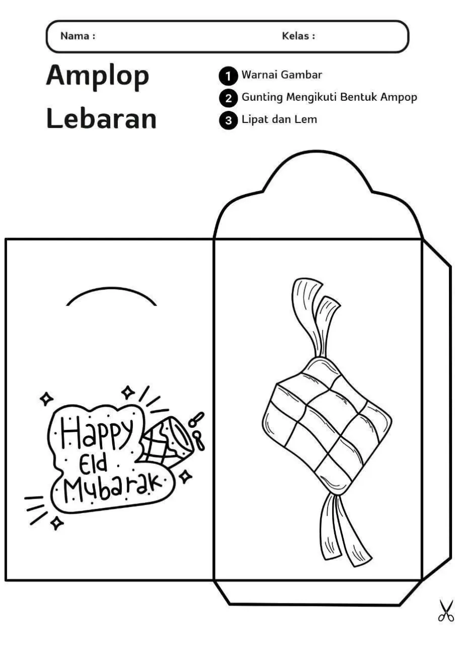 Preview Craft Amplop Lebaran Idul Fitri Desain Bedug 2
