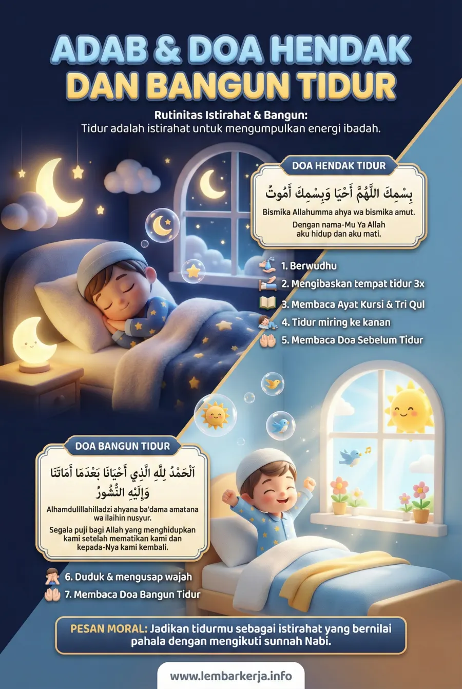 Preview Adab dan Doa Hendak Bangun Tidur