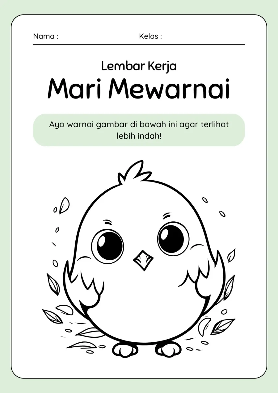 Preview Mewarnai Gambar Anak dan Bangunan Masjid