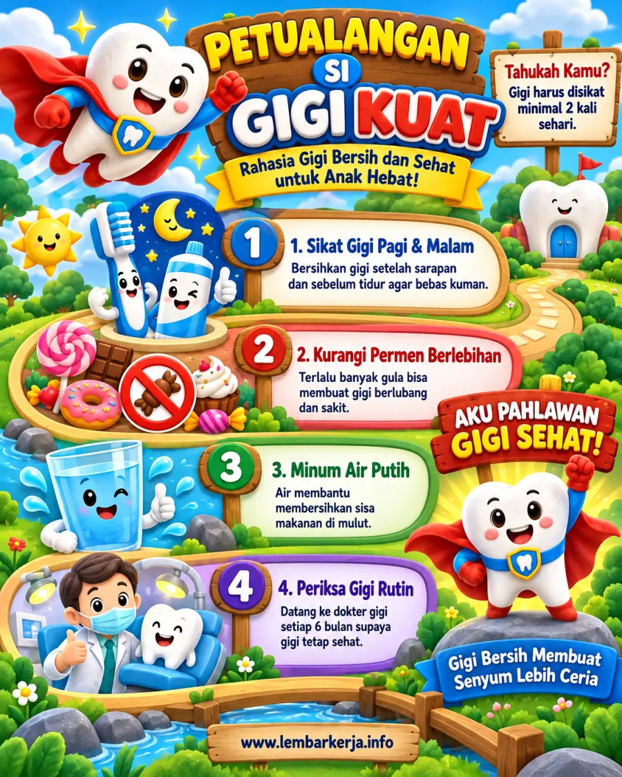Preview Petualangan Si Gigi Kuat Kebiasaan Sikat Gigi dan Kesehatan Mulut