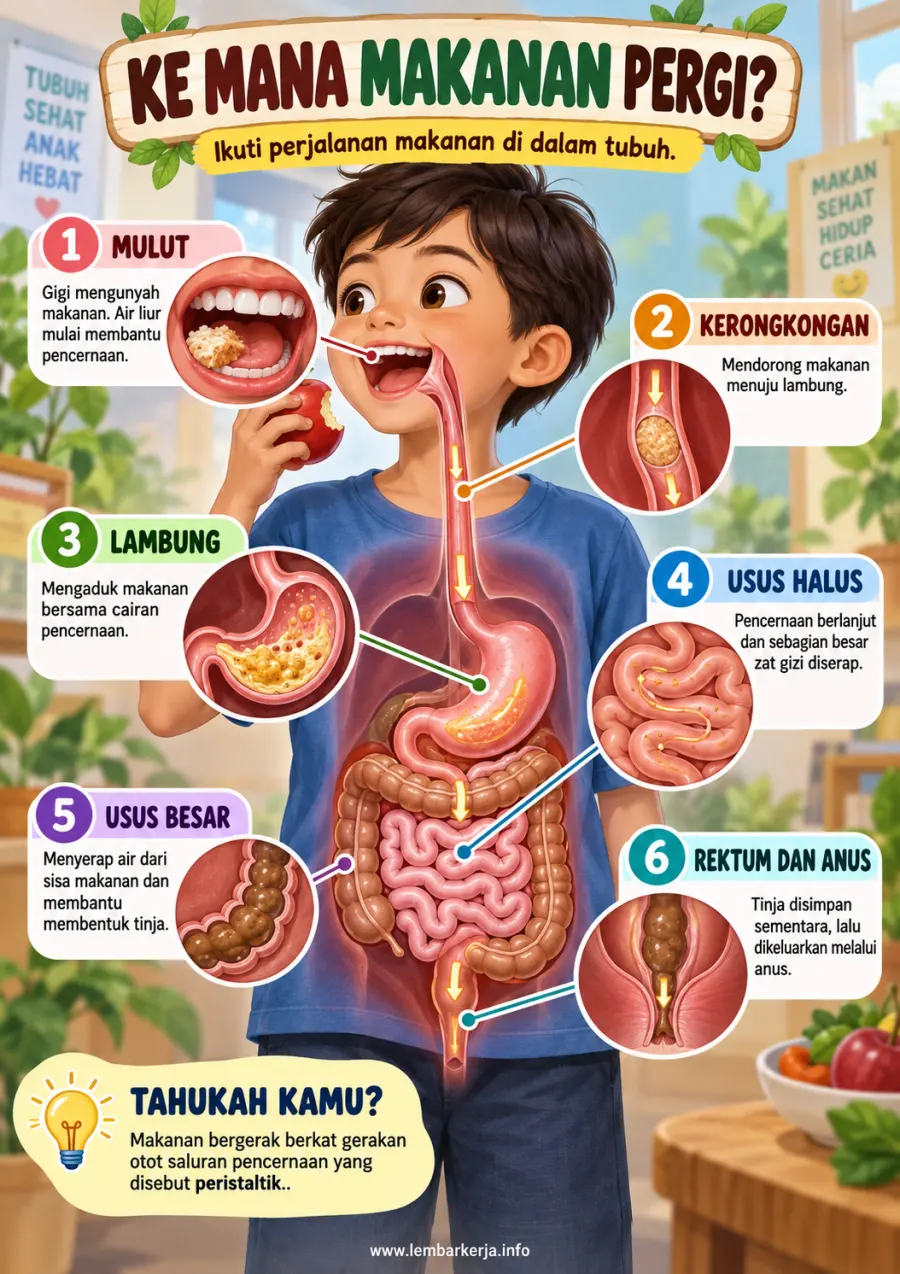 Preview Ikuti Perjalanan Makanan di Dalam Tubuh Sistem Pencernaan