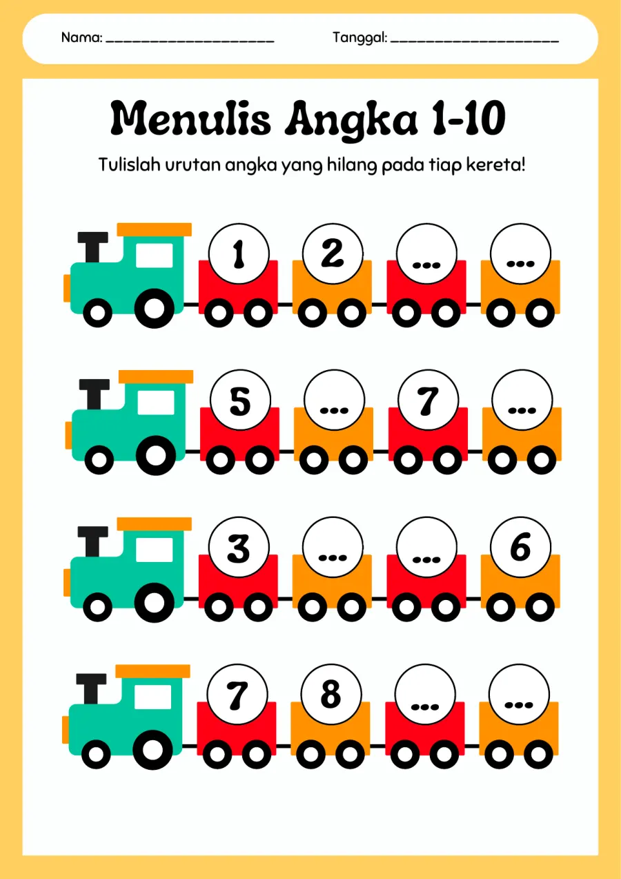 Preview Lembar Kerja PAUD: Buku Aktivitas Belajar Menulis Angka dan Tracing Bentuk Geometri
