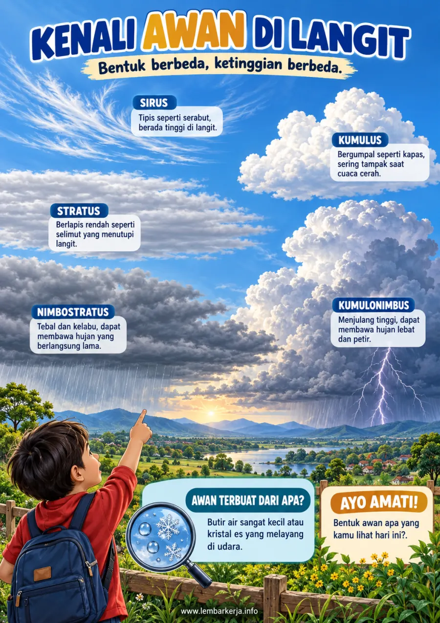 Preview Kenali Bentuk dan Ketinggian Awan di Langit