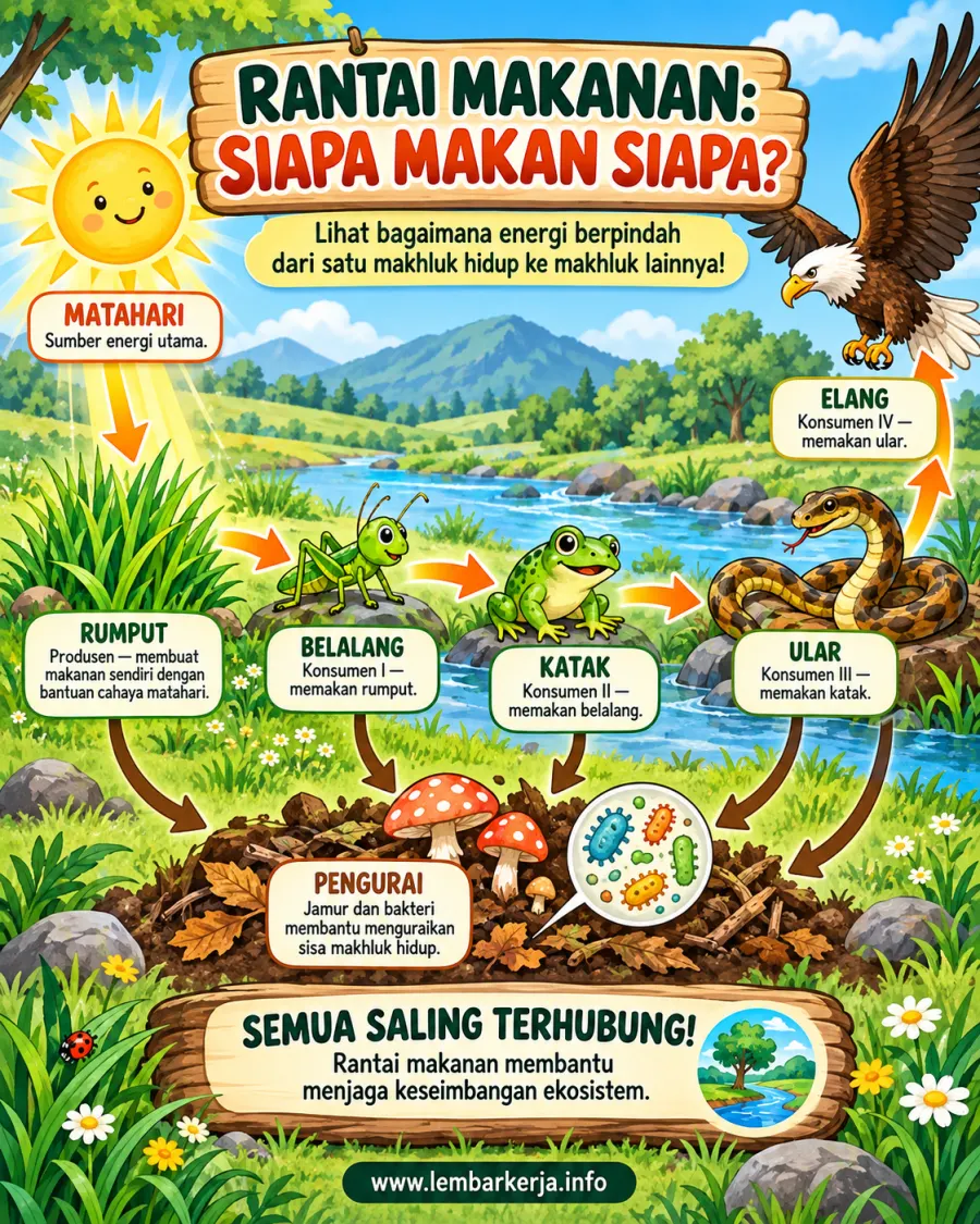 Preview Rantai Makanan Siapa Makan Siapa Aliran Energi Ekosistem