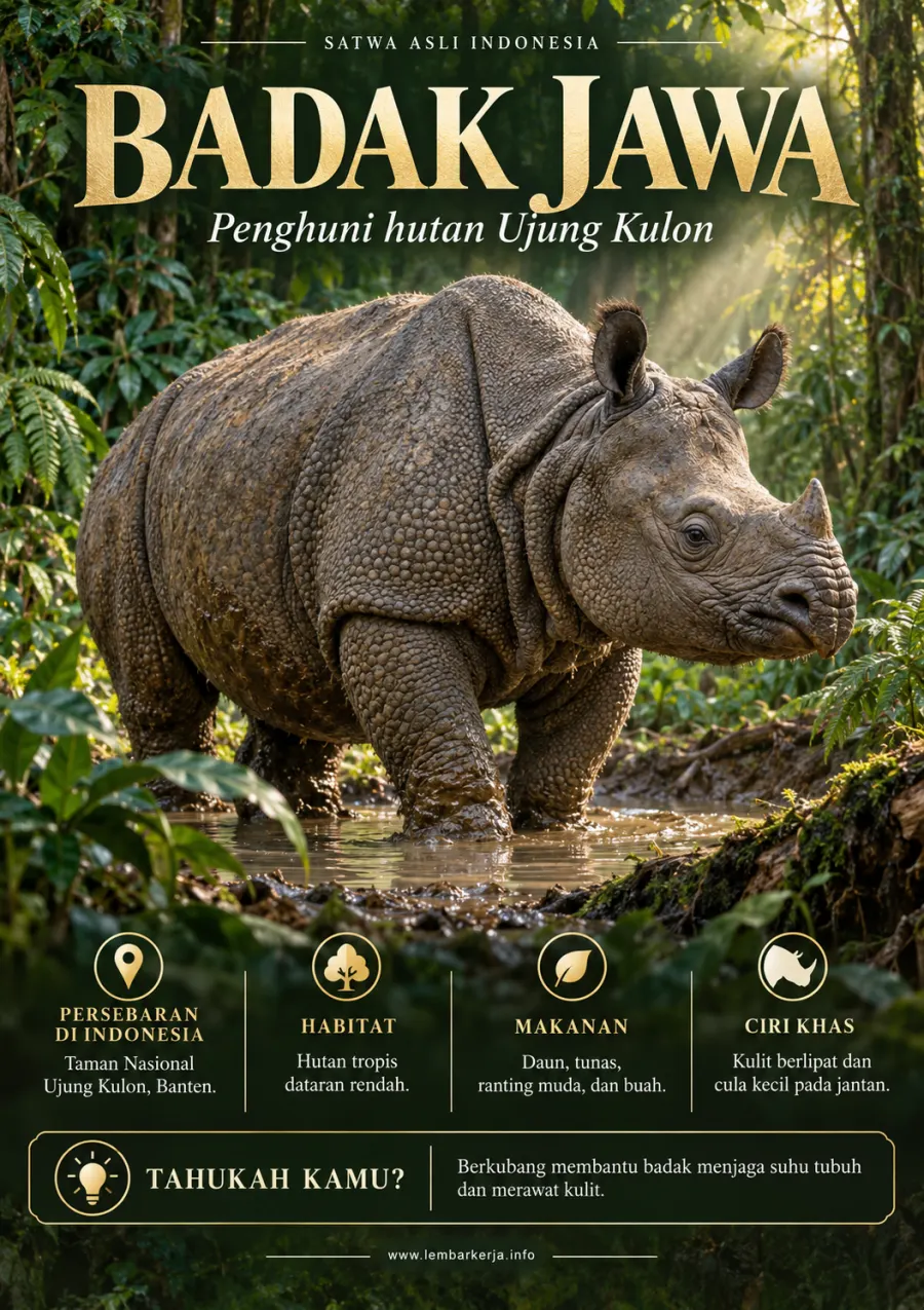 Preview Satwa Asli Indonesia Badak Jawa Ujung Kulon