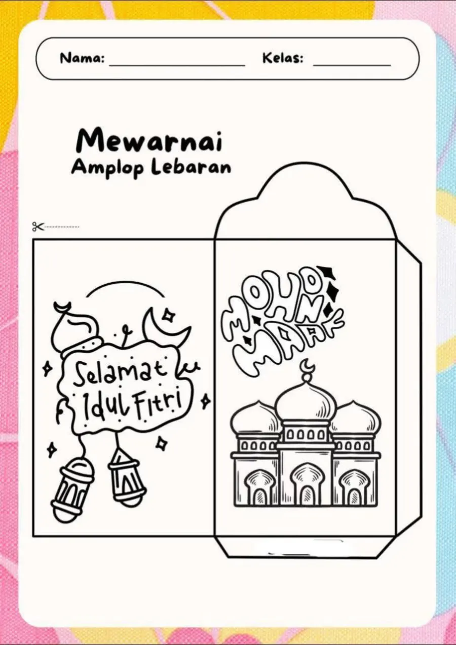 Preview Craft Amplop Lebaran Idul Fitri Desain Ucapan Syukur 8