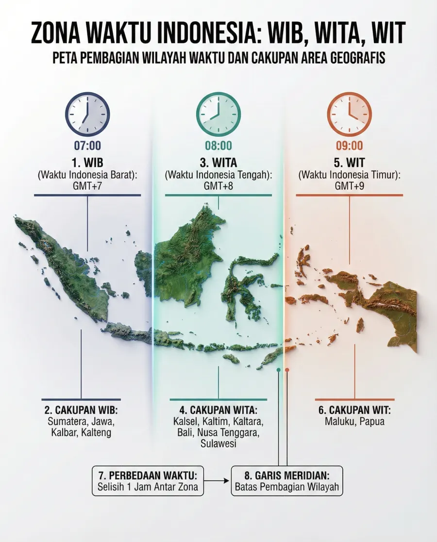 Preview Zona Waktu Indonesia Wib Wita Wit