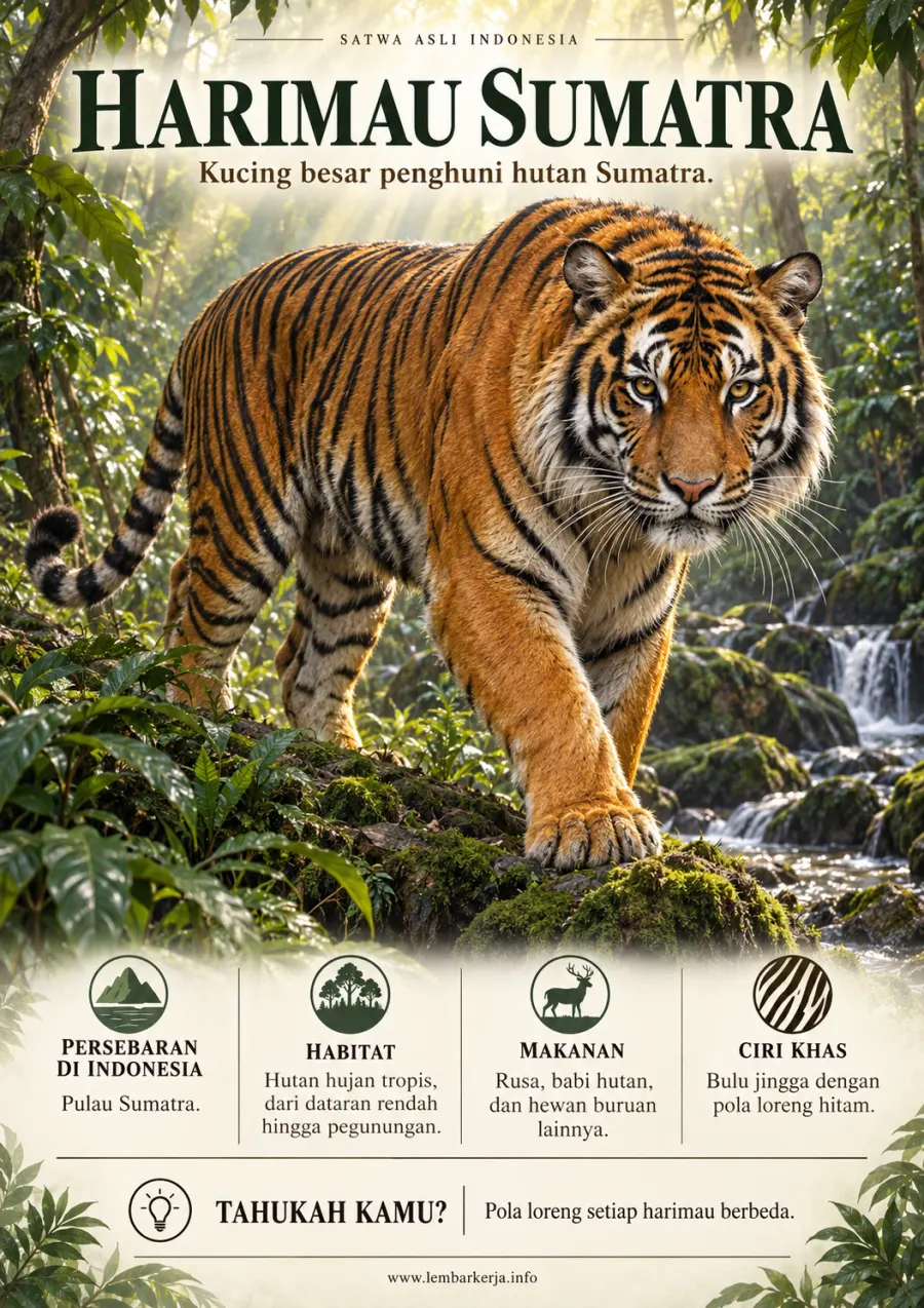Preview Satwa Asli Indonesia Harimau Sumatra Kucing Besar