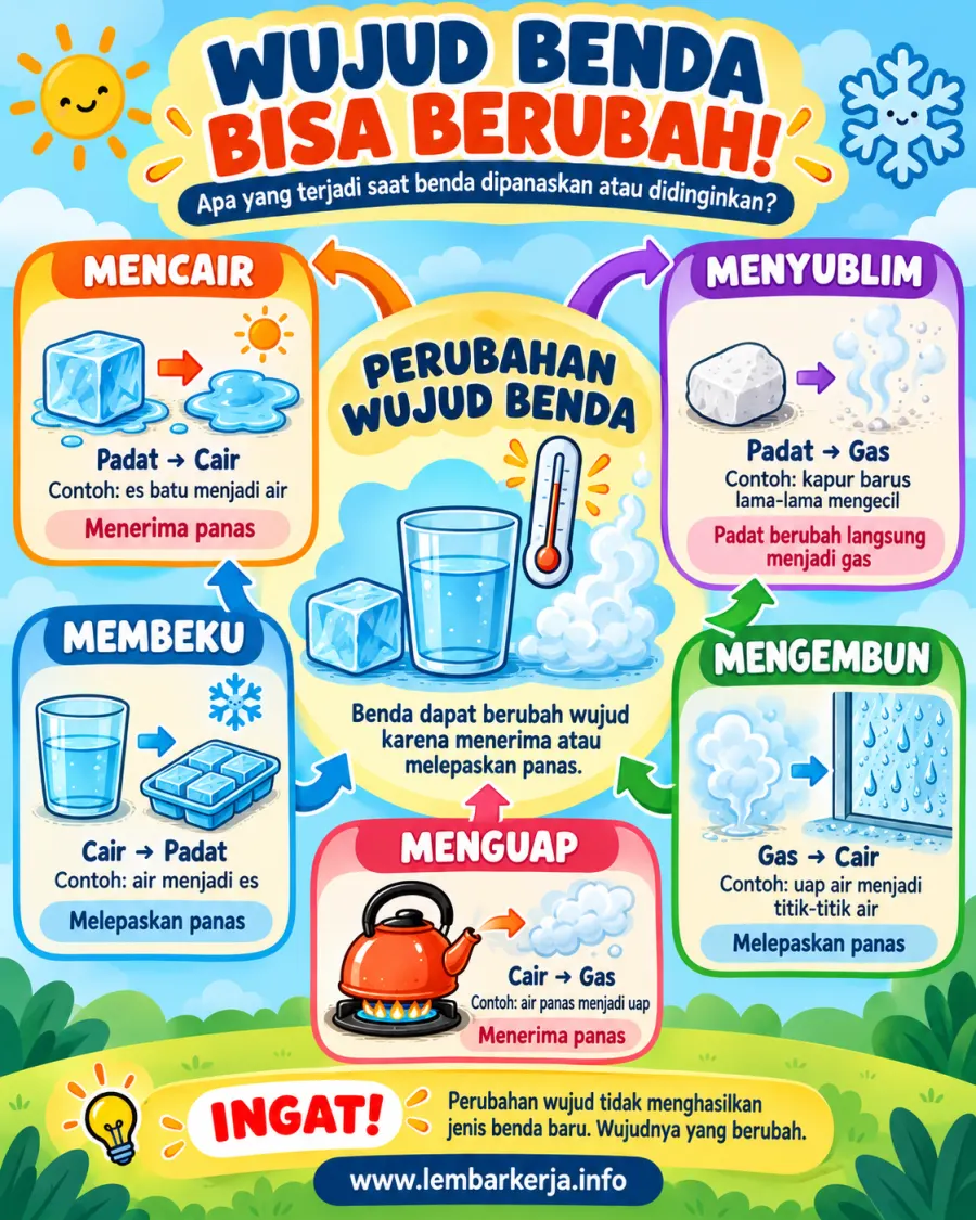 Preview Wujud Benda Bisa Berubah Perubahan Wujud Zat dan Suhu