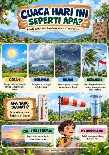 Cuaca Hari Ini Seperti Apa Keadaan Udara di Sekitar - Poster / Infografis