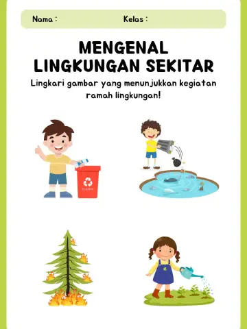 Mengamati Kegiatan Positif di Lingkungan Sekitar - Lembar Kerja