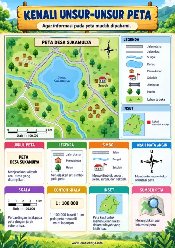 Kenali Unsur Unsur Peta Desa Sukamulya - Poster / Infografis