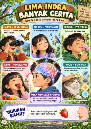 Lima Indra Manusia dan Fungsinya Pancaindra - Poster / Infografis