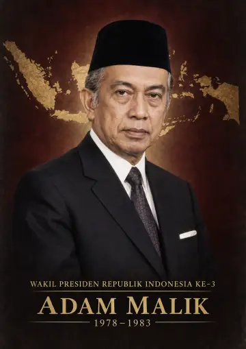Wakil Presiden Republik Indonesia ke 3 Adam Malik Periode 1978 1983 - Poster / Infografis
