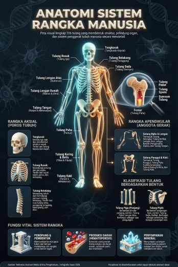 Poster Anatomi Tulang Manusia : Rangkuman Materi IPA